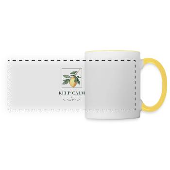 Keep Calm & Slow Down - Panoramic Mug - white/yellow - Front
