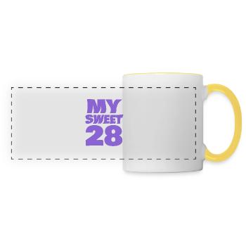 Sweet 28 - Panoramic Mug - white/yellow - Front