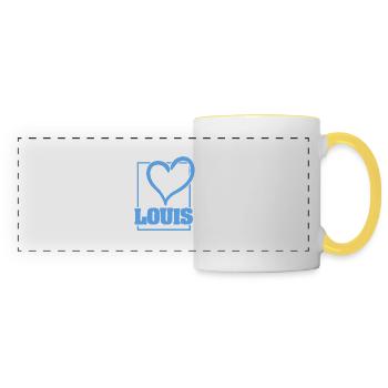 Louis - Mug panoramique contrasté et blanc - blanc/jaune - Devant