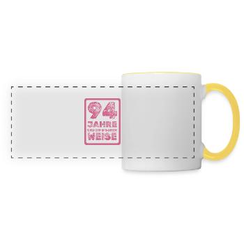 Proverb 94 - Panoramic Mug - white/yellow - Front