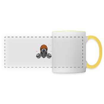 lift heavy - Panoramic Mug - white/yellow - Front