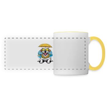 Dog Holidays Dog Holidays Hawaii Island Sea - Panoramic Mug - white/yellow - Front