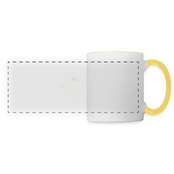 Du signe du Cancer - Sensible et intuitif - Mug panoramique contrasté et blanc - blanc/jaune - Devant