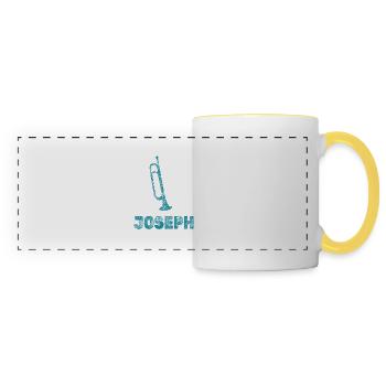 Geschenk für Joseph - Panoramatasse - Weiß/Gelb - Vorne