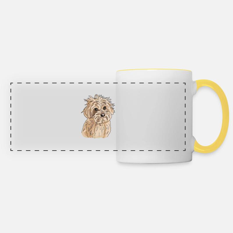 Havanais - Mug panoramique contrasté et blanc - blanc/jaune