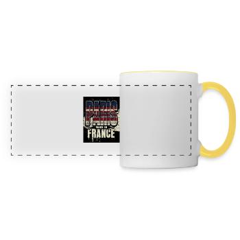 Paris Made In France - Mug panoramique contrasté et blanc - blanc/jaune - Devant