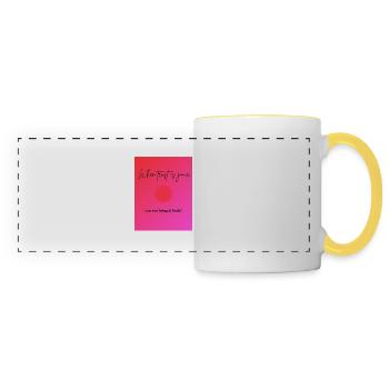 when trust is gone - Mug panoramique contrasté et blanc - blanc/jaune - Devant