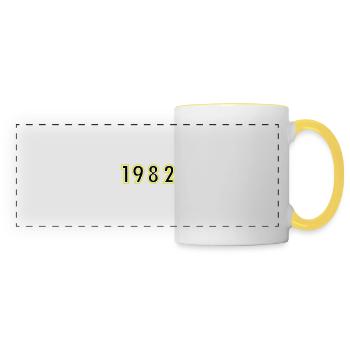 1982 Jahr Geburtstag - Panoramatasse - Weiß/Gelb - Vorne