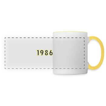 1986 Year Birthday - Panoramic Mug - white/yellow - Front