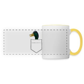 Ente Brusttasche - Panoramatasse - Weiß/Gelb - Vorne