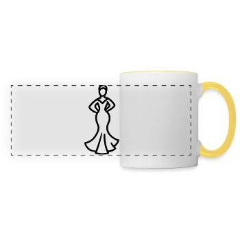 flamenco - Mug panoramique contrasté et blanc - blanc/jaune - Devant