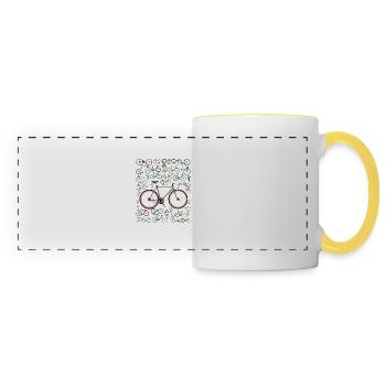 Liebe Fixie Rennrad - Panoramatasse - Weiß/Gelb - Vorne