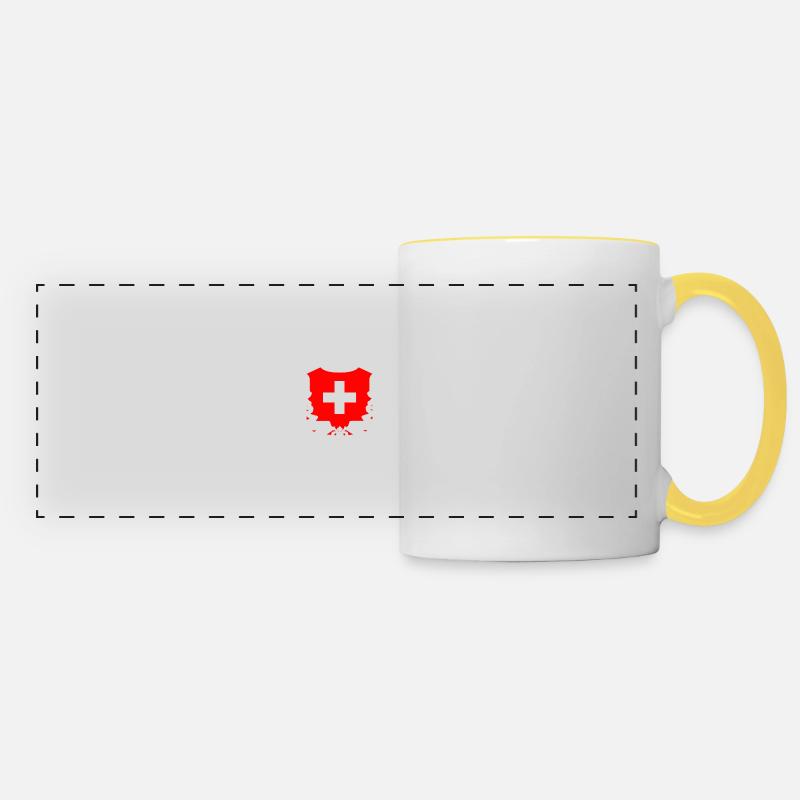Die Schweiz - Mein Land - Meine Heimat - Kubek panoramiczny - biały/żółty