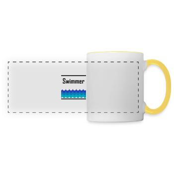 Swimmer - Panoramic Mug - white/yellow - Front