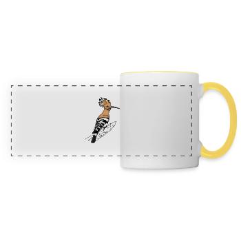 Wiedehopf Vogel - Panoramamok - wit/geel - Voor