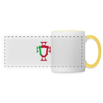 Emblème portugais - Mug panoramique contrasté et blanc - blanc/jaune - Devant
