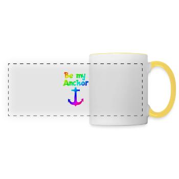 Be my anchor | Relationship | Dear | Partnership - Panoramic Mug - white/yellow - Front