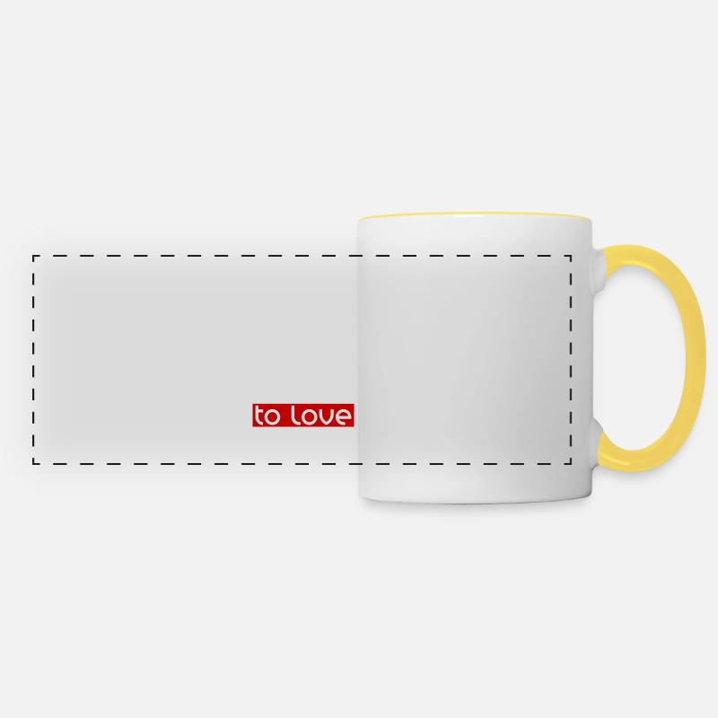 iforgottolove - Mug panoramique contrasté et blanc - blanc/jaune