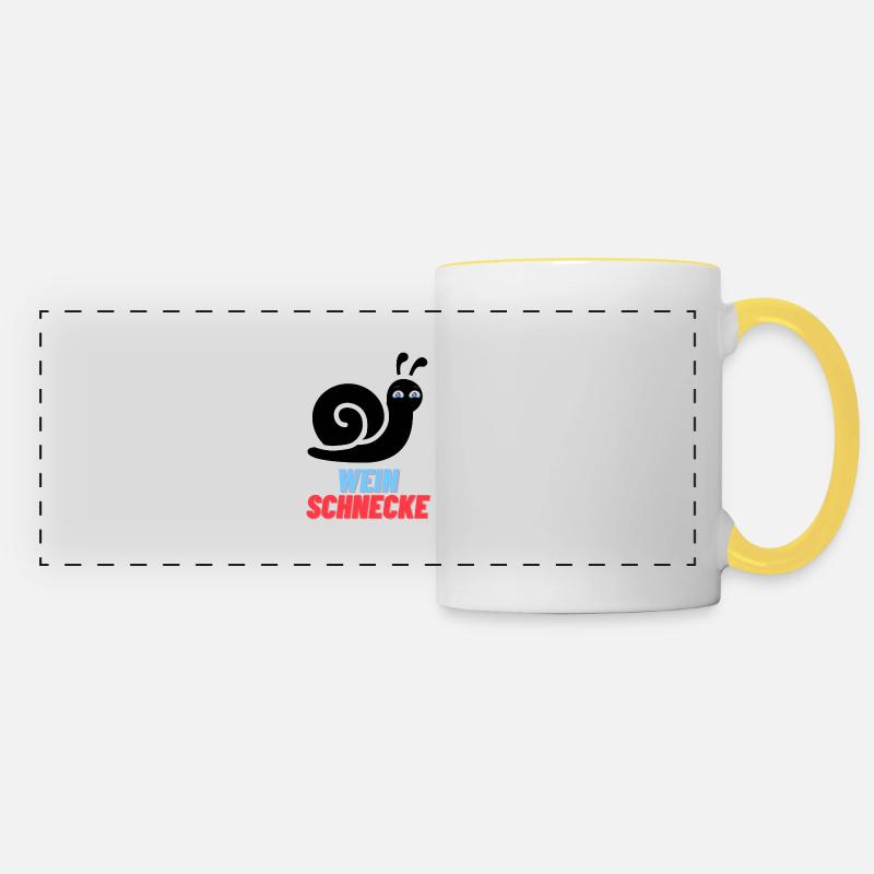 Wine Snail - Panoramic Mug - white/yellow