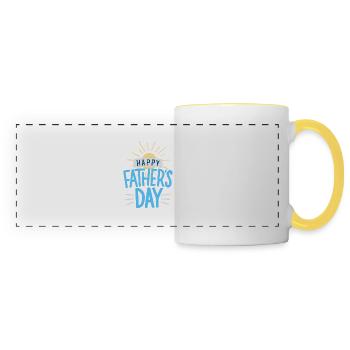 Happy Fathers day - Panoramatasse - Weiß/Gelb - Vorne