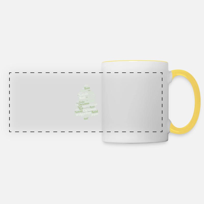 Ugly christmas - Panoramic Mug - white/yellow