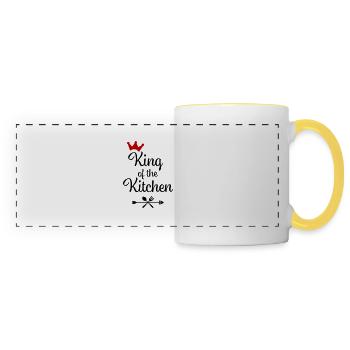 King of the Kitchen - Panoramic Mug - white/yellow - Front