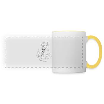 Iconique - Mug panoramique contrasté et blanc - blanc/jaune - Devant