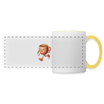 KAFFEE - Panoramatasse - Weiß/Gelb - Vorne