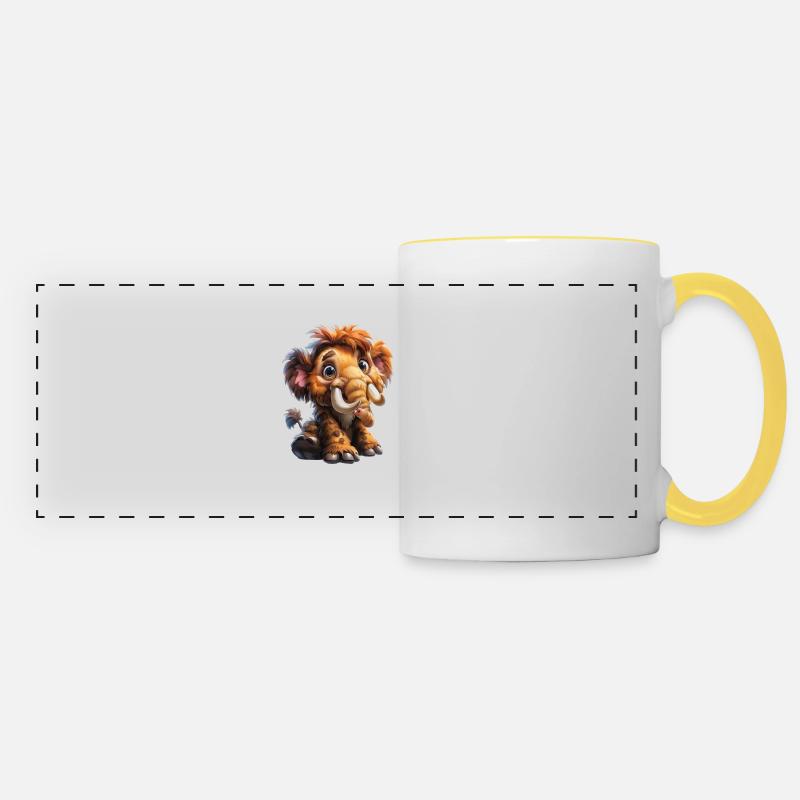 Mammoth #lovely toons - Panoramic Mug - white/yellow