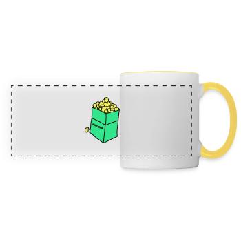 Maïs soufflé 02 - Mug panoramique contrasté et blanc - blanc/jaune - Devant
