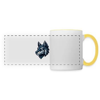 Slick Wolf - Panoramic Mug - white/yellow - Front