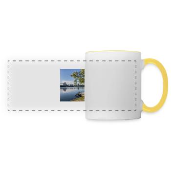 Blue Danube - Mug panoramique contrasté et blanc - blanc/jaune - Devant