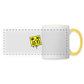 Party Beach Holidays - Panoramic Mug - white/yellow - Front