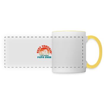 Happy Father's Day Dad Travel Load Apparel Title: - Panoramic Mug - white/yellow - Front