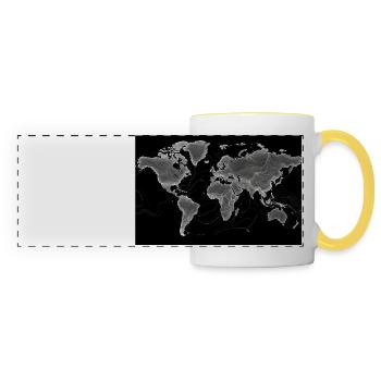 World Map Vintage - Panoramic Mug - white/yellow - Front