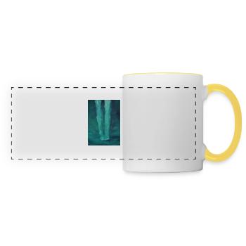 Reproduction d'art originale "Sublegs" - Mug panoramique contrasté et blanc - blanc/jaune - Devant