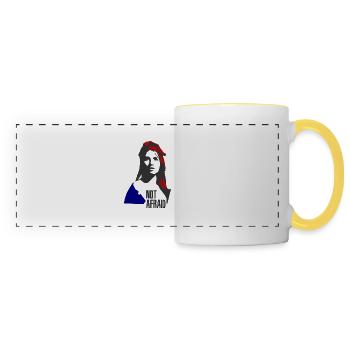 Marianne_N3 - Mug panoramique contrasté et blanc - blanc/jaune - Devant