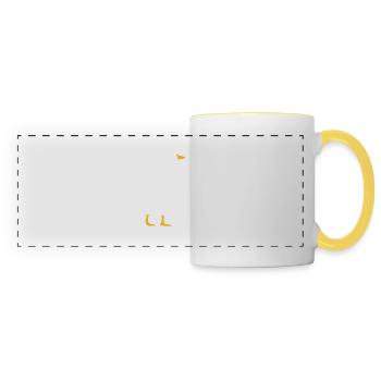 Design goose silhouette - Panoramic Mug - white/yellow - Front