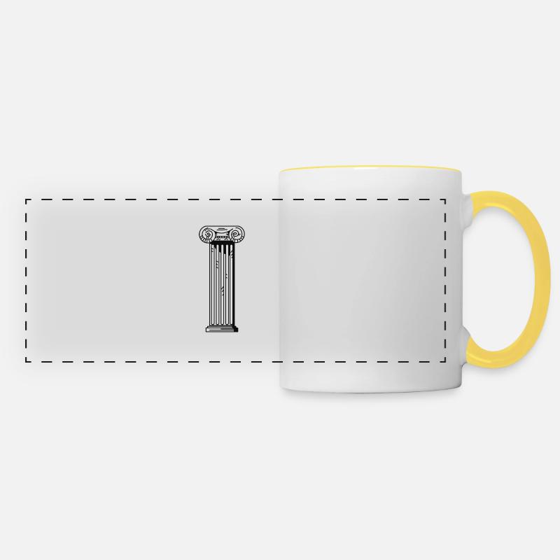 Latin Teacher Saying Latin Teaching Latin - Panoramic Mug - white/yellow