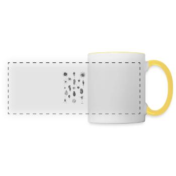 PLANKTON_01(Series: Under the Microscope) - Panoramic Mug - white/yellow - Front