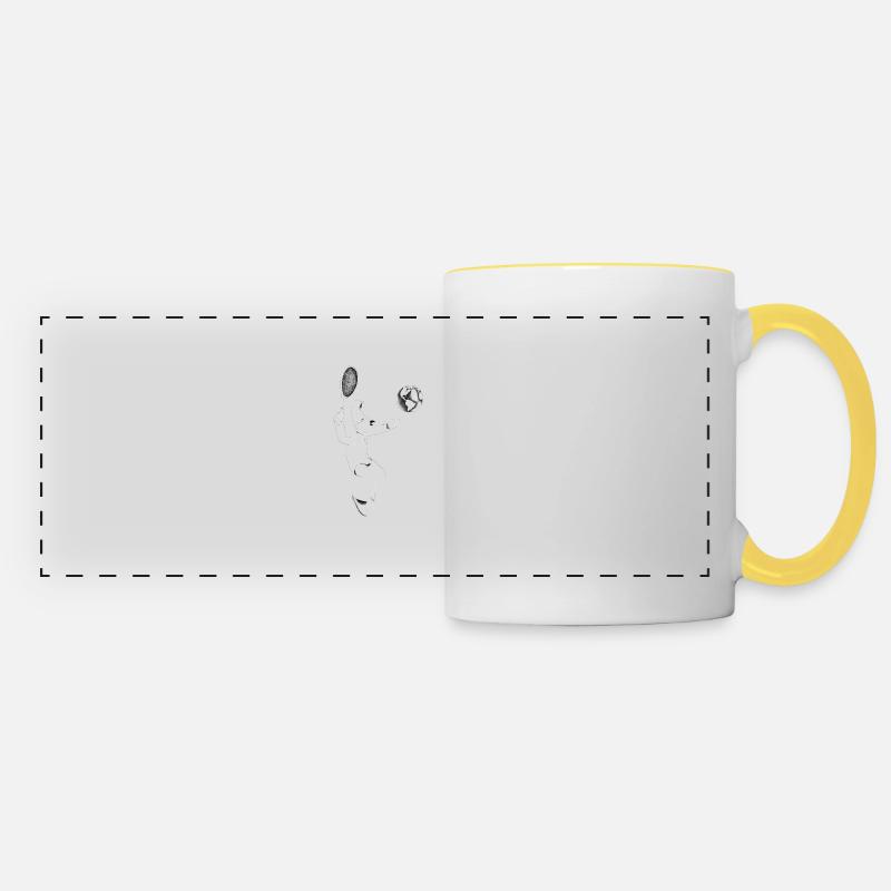 World Tennis in Flight - Panoramic Mug - white/yellow