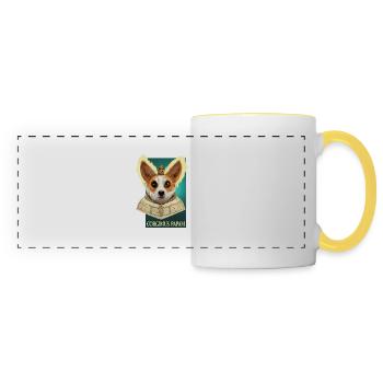 Corgi Pope - Panoramic Mug - white/yellow - Front