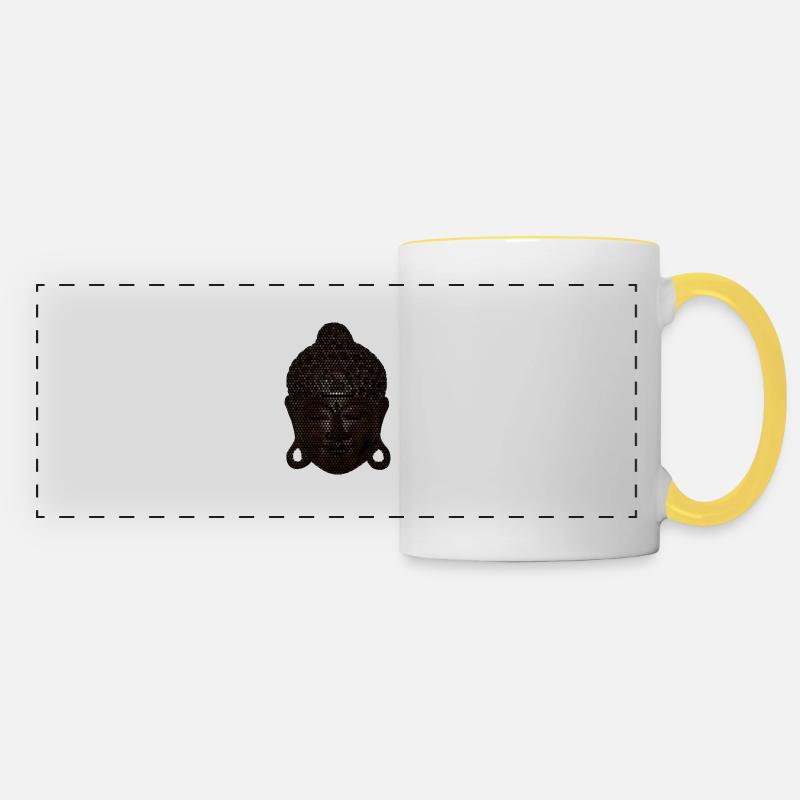 Buddha - Panoramic Mug - white/yellow
