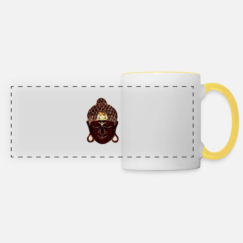 Buddha - Panoramic Mug - white/yellow