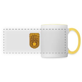 ne me parle pas - Mug panoramique contrasté et blanc - blanc/jaune - Devant