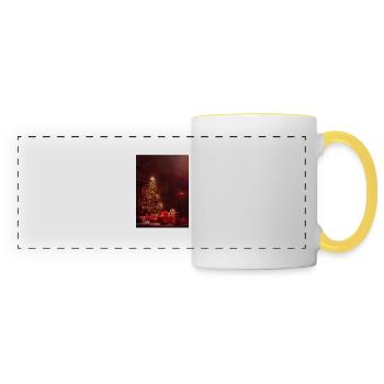 Noël 15 - Mug panoramique contrasté et blanc - blanc/jaune - Devant
