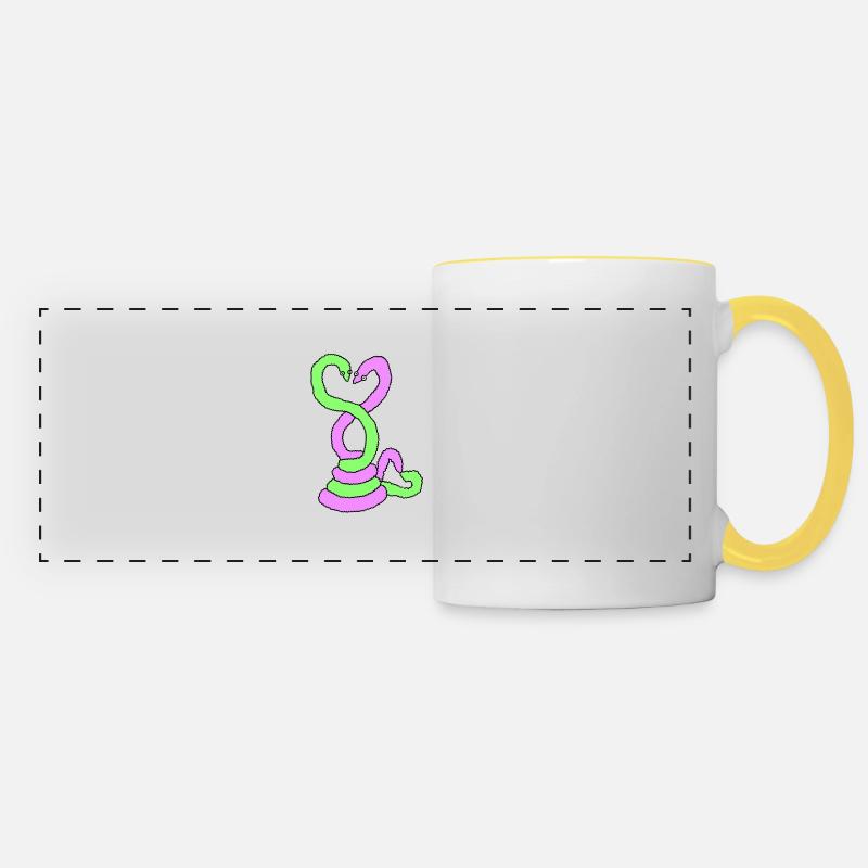 Sneks - Panoramic Mug - white/yellow