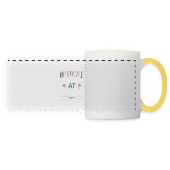 Novelist Article Contentwriter Novel Present Idea - Panoramic Mug - white/yellow - Front