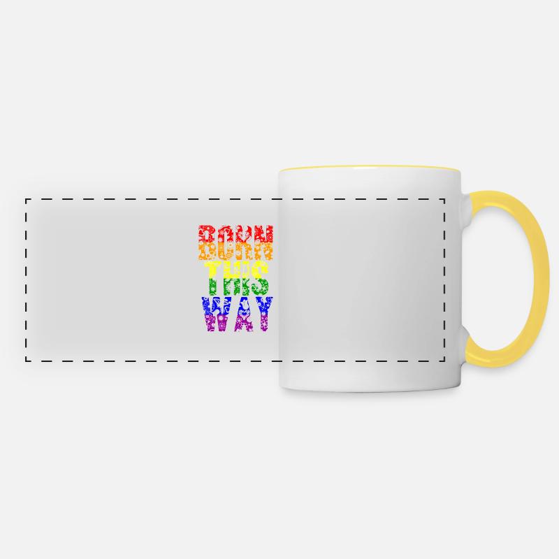 Born This Way - Panoramic Mug - white/yellow