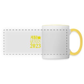 Abi queen - Panoramic Mug - white/yellow - Front